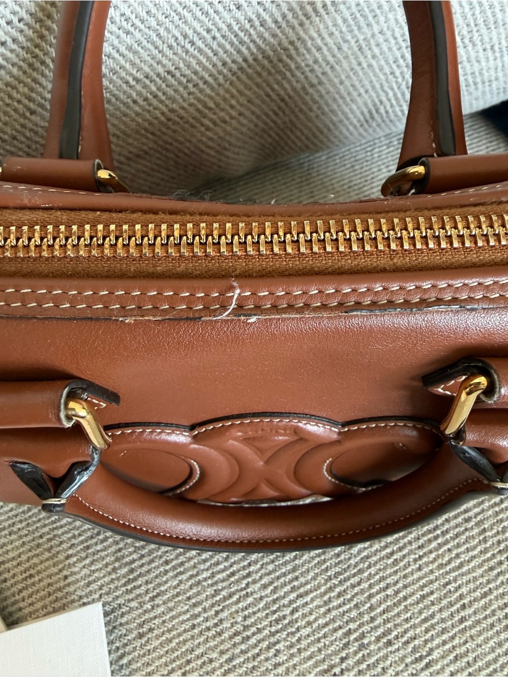 Celine Brown Calfskin Small Boston Triumphe Bag - Picture 3 of 16